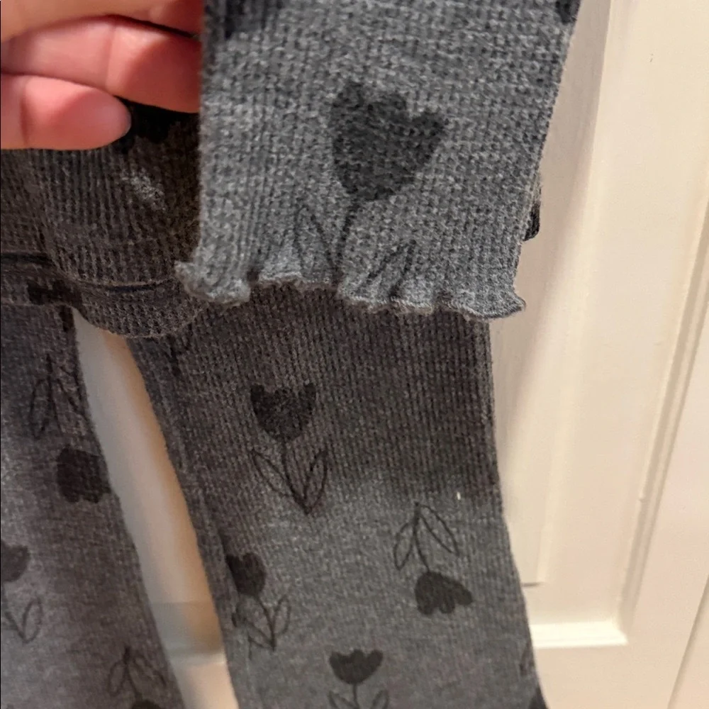 Carters Kids' Dark Gray Heart & Floral Thermal matching Set 4T
